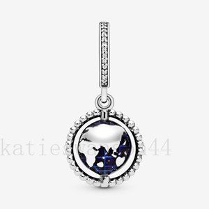 Pandora rotating earth pendant charm